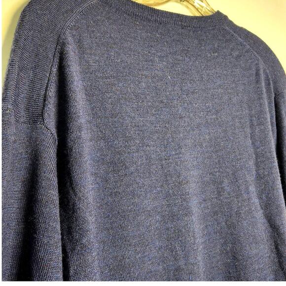 Jos A Bank Signature Collection Sweater Size XL Blue 100% Merino Wool Long Slv - Picture 5 of 10